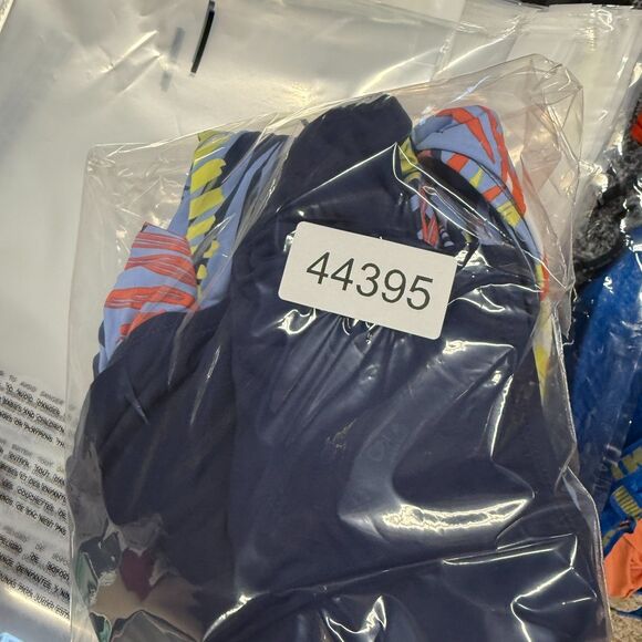 New Sea Angel Swimsuit Women L Large Blue Floral One Piece V-Neck Push Up Lined - Picture 7 of 7